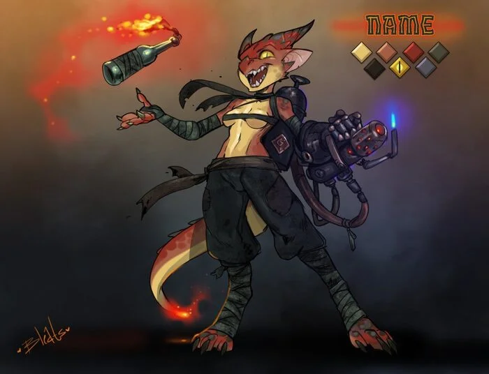 Furry pyromaniac - Flamethrower, Flamethrower, Furry, Fire