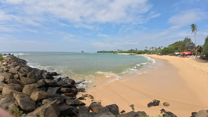 Midigama - My, Travels, The photo, Dji, Sri Lanka, Ocean, Island, The rocks, Palm trees, Sand, Beach