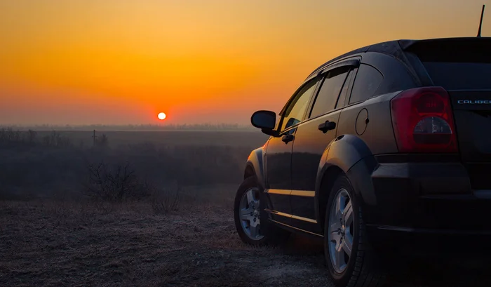 Dawn in the fog - My, Fog, dawn, Dodge, Morning, Rostov region, Camera, Behind the scenes, Sunrise