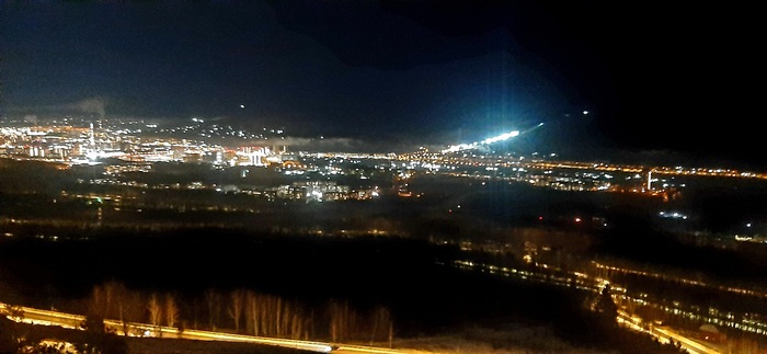 Вид на горнолыжную трассу