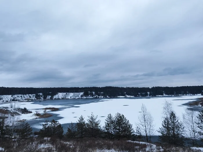 The first snow fell - My, Run, Sport, Sunday, Forest, Lake, Career, Kazan, Yudino, Music, The photo, Mobile photography, Longpost, December, Winter