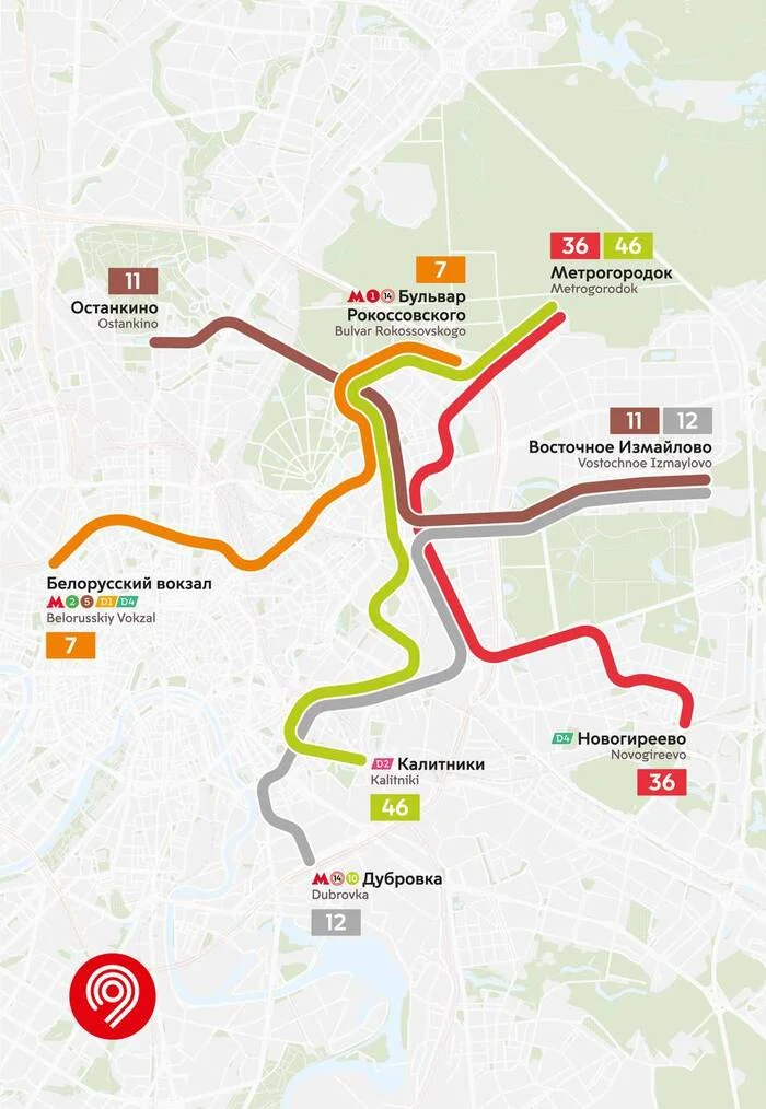 5 Longest Tram Routes in Moscow - My, Public transport, Transport, Moscow, Tram, Route, Informative