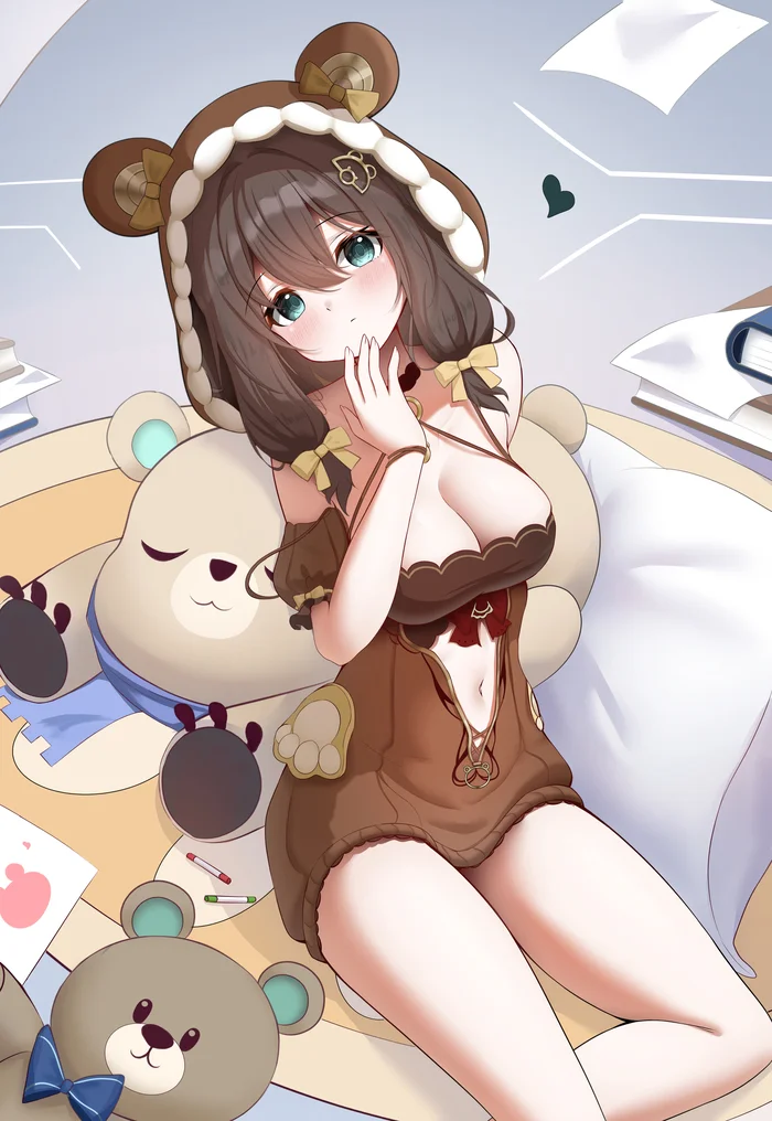 Teddy bear - Anime art, Anime, Strinova, Longpost, Yvette (Strinova)