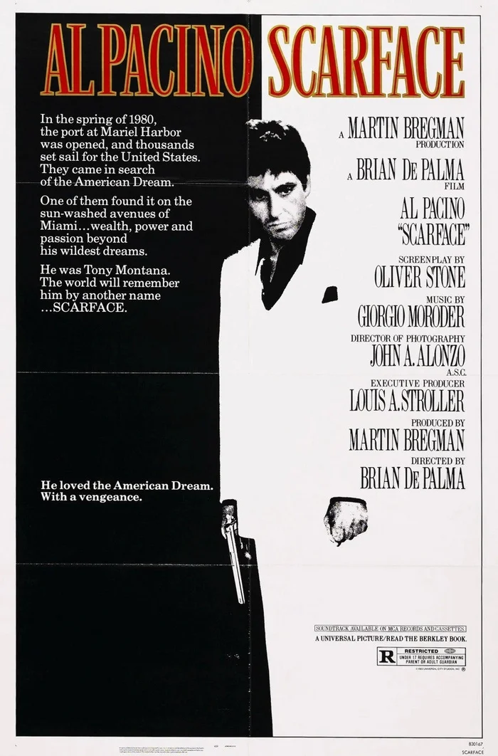 On December 1, 1983, the film Scarface premiered. - Hollywood, Actors and actresses, Crime films, Gangster movies, Scarface (film), Al Pacino, Video, Youtube, Longpost