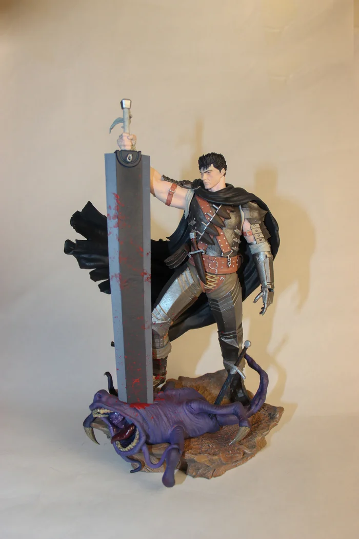 Guts.Berserk - My, Handmade, Figurines, Modeling, Painting miniatures, Painting, Berserk, 3D, Painting, 3D modeling, Longpost