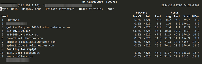 ����������� �������� �� ���������� mtr - �� ��������� ����������� ���� ����� �������� �� �����.