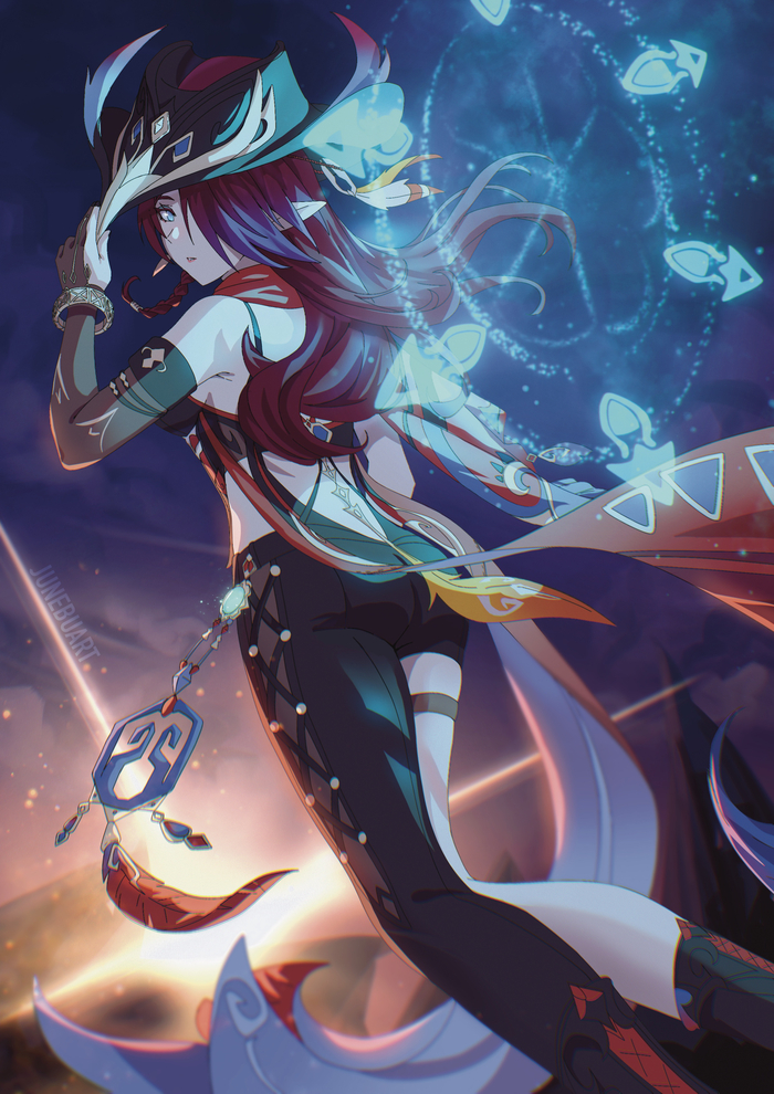  ? Anime Art, Pixiv, , Chasca (Genshin Impact), Genshin Impact