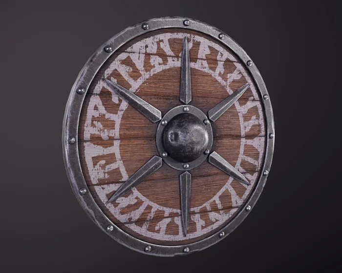 I continue to model all sorts of things - My, Blender, Digital, 3D, 3D modeling, 3D graphics, Shield, Shield, Render, Low poly, Substance painter, Marmoset Toolbag, Design, Visualization, Computer graphics, Longpost