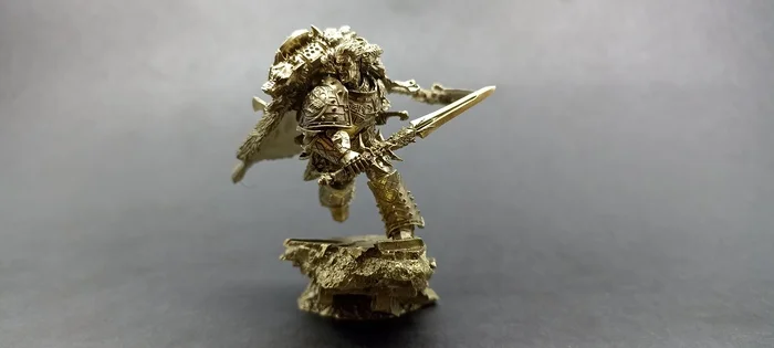 Warhammer 40K. Primarch of the Space Wolves Leman Russ. Artistic metal casting. Material Bronze - My, Artistic casting, Warhammer 40k, Adeptus Astartes, Caster, Warhammer, Chaos dreadnought, Master, Characters (edit), Casting, Metal Casting, Alpharius, Alpha-legion, Wh miniatures, Astra Militarum, Adepta Sororitas, Craft, Wh Art, Longpost, Leman Russ, Primarchs