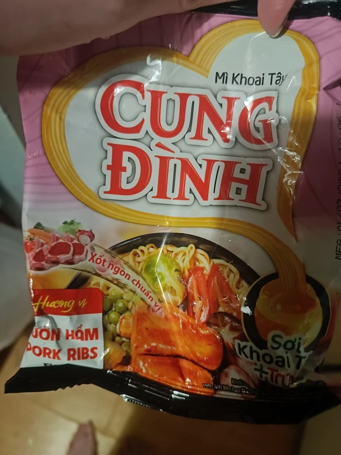 Cung Dinh with pork ribs flavor - My, Noodles, Ramen, Korean food, Asian food, Beachpacket, Food, Overview, Longpost