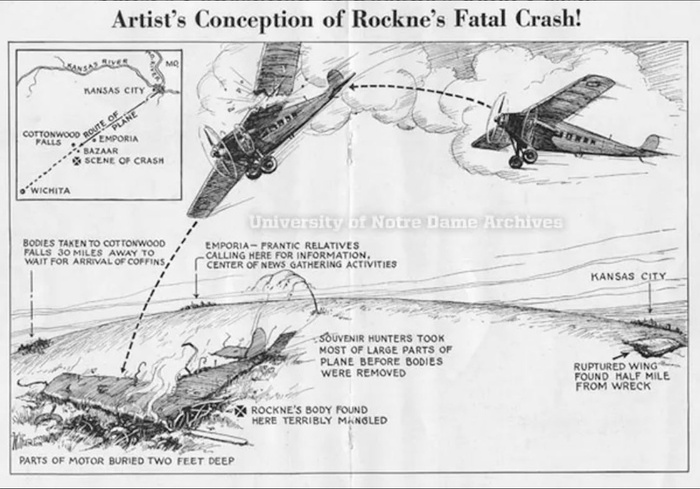 Предполагаемая схема крушения