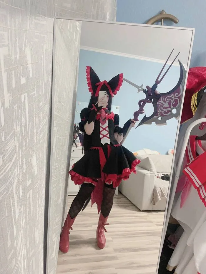 Trying on Rory Mercury's costume from the anime Gate: Where Our Warriors Fight - My, Rory Mercury, Gate: Jieitai Kano Chi nite Kaku Tatakaeri, Girls, Cosplayers, Cosplay, The photo, Anime