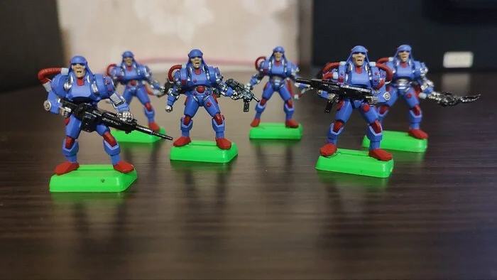 Armored infantry. Special cyber infantry part 6 - My, Painting, Painting, Painting miniatures, Miniature, Board games