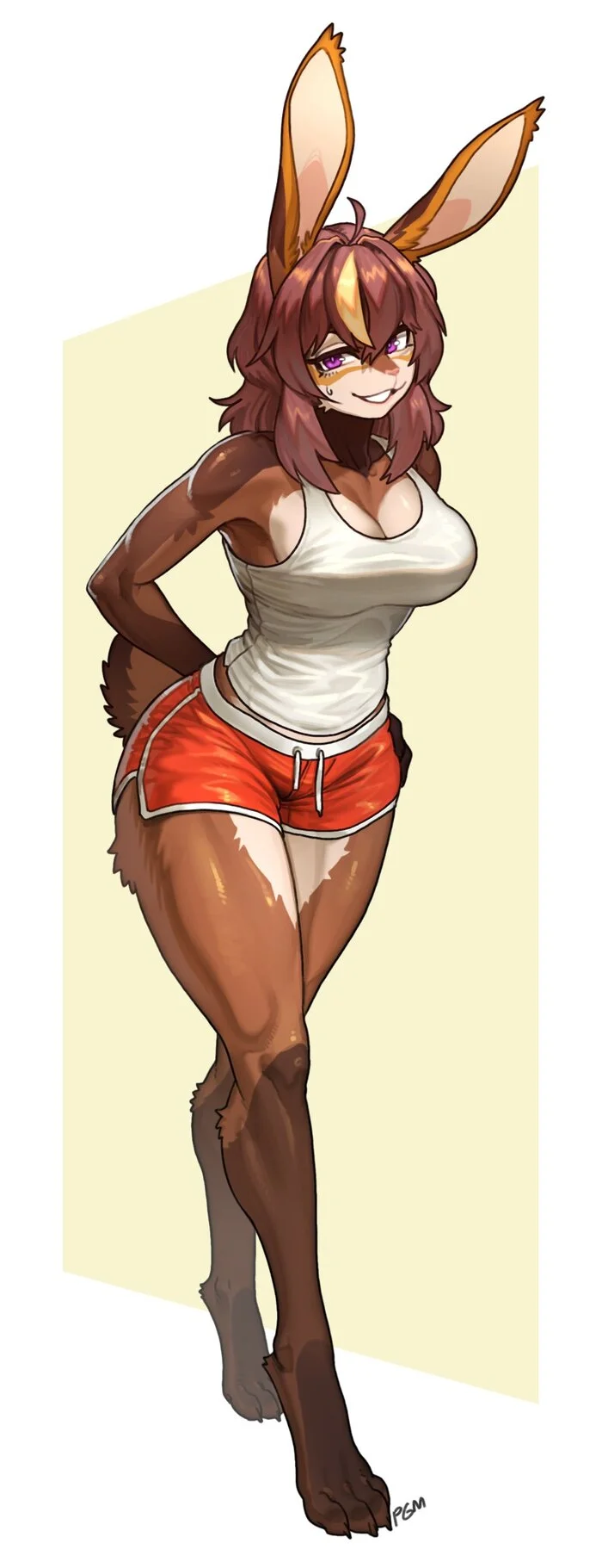 Curvy bunny - Furry, Anthro, Art, Furry rabbit, Pgm300, Longpost