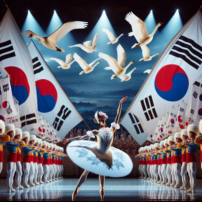 Today on all TVs in the Republic of Korea - Humor, Politics, South Korea, Riot, Memes, Swan Lake, news