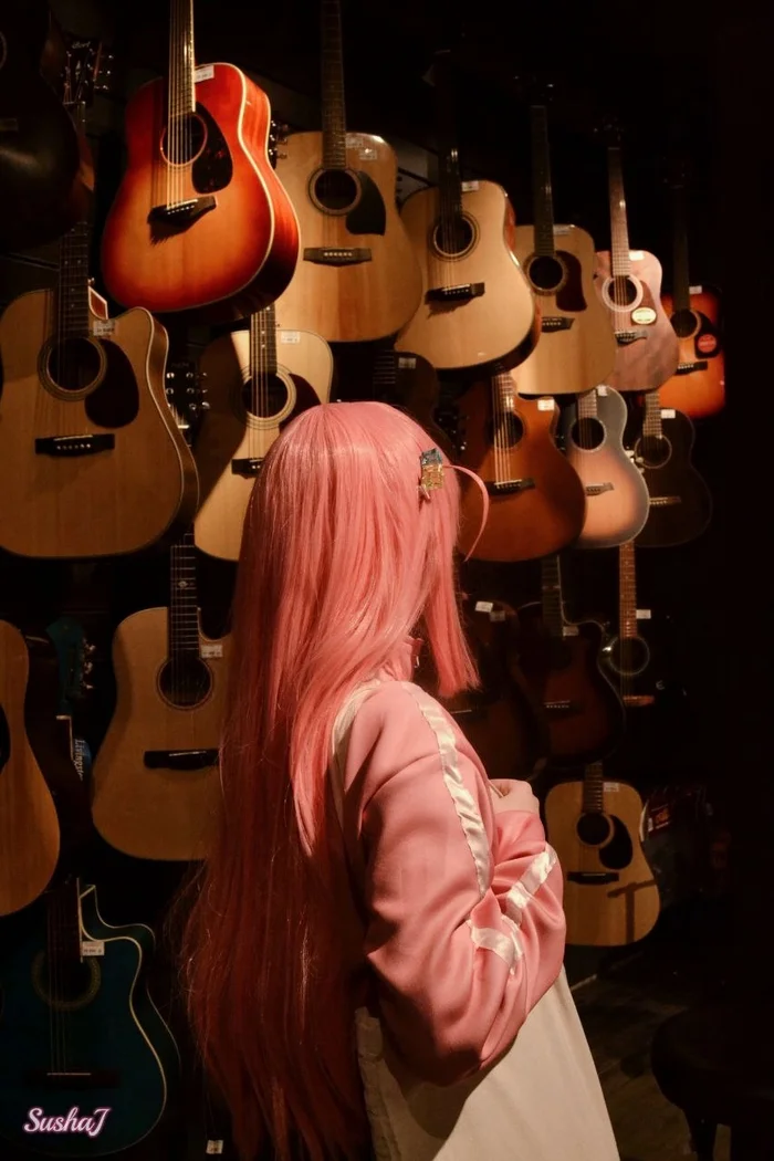 Lonely Rocker Cosplay - My, Cosplay, Bocchi the Rock!, Cosplayers, Girls, Anime, Guitar, Music, Gotou Hitori