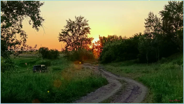 At sunset - My, The photo, Nature, Summer, Landscape, Sunset