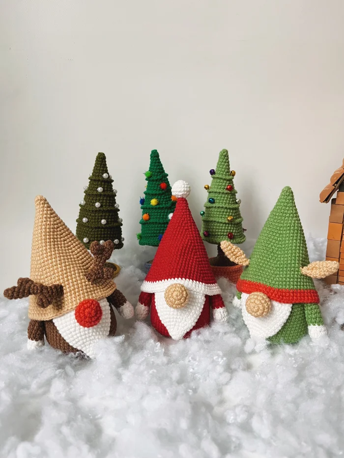 Scandinavian gnomes - Amigurumi, Knitting, Crochet, Knitted toys, Handmade, With your own hands, Hobby, Creation, Needlework, Needlework without process, Gnomes, New Year, Longpost