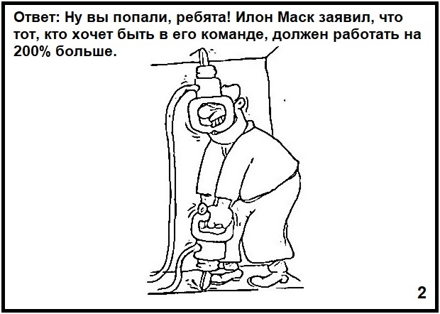 Question - Answer. About Elon Musk - My, Humor, Caricature, Picture with text, Russia, Elon Musk, How do you like Elon Musk, Building, Foreman, Work, Question, Answer, Expectation and reality, Vital