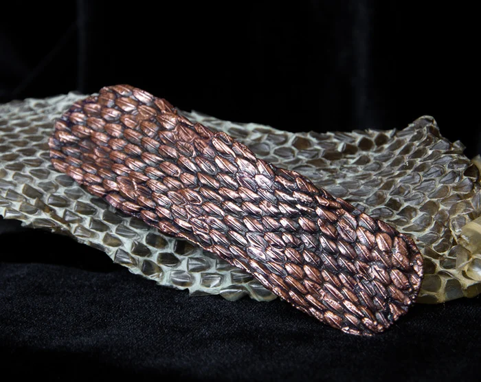 Symbolic-2025 - My, Bijouterie, Snake, Snakeskin, Electroplating, Galvanoplastics, Decoration, Needlework without process, Longpost