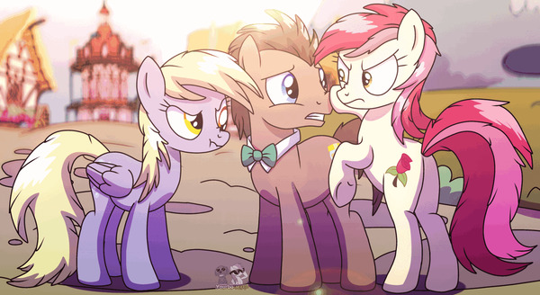 , ! My Little Pony, Derpy Hooves, Doctor Whooves, Roseluck, 