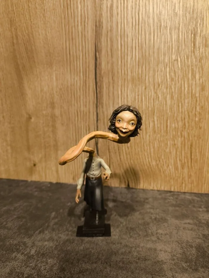 Teacher from Little Nightmares 2 - My, 3D печать, Painting miniatures, Little Nightmares 2, Little Nightmares, Painting, Games, Horror game, Longpost