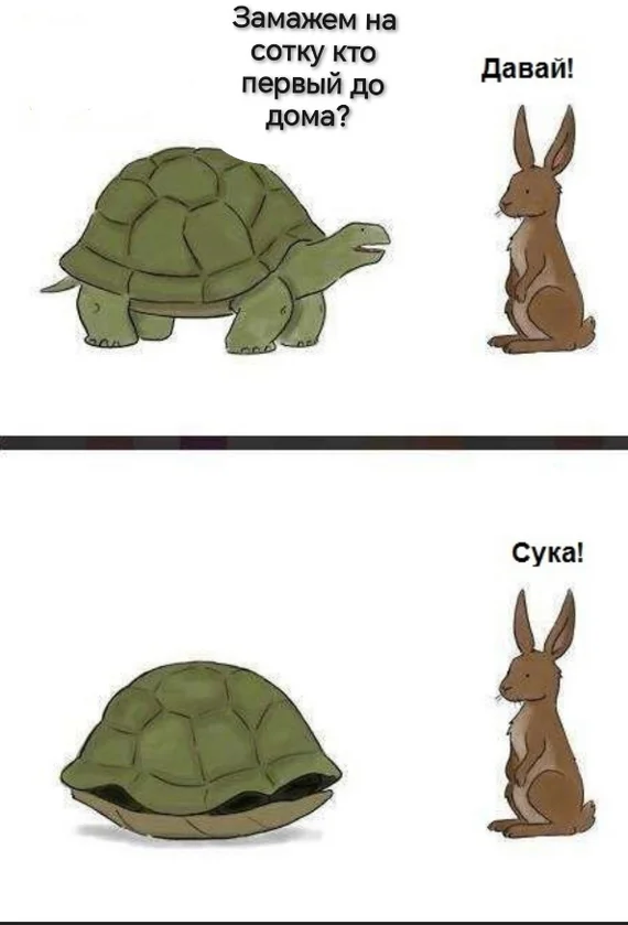 I heard this story 200 times, but it still made me smile! - Humor, Positive, House, Comics, Turtle, Hare