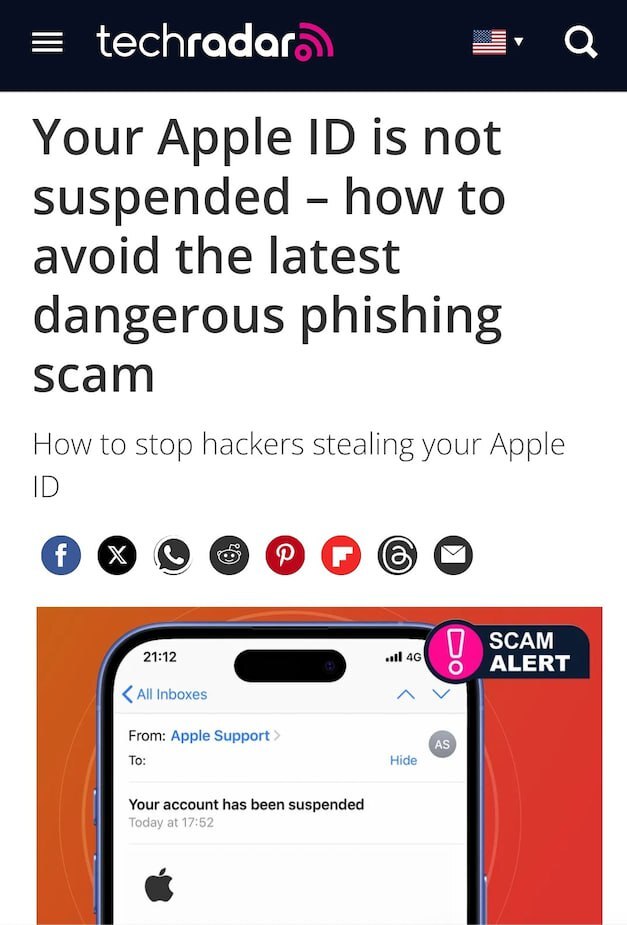 Fraudsters Hijack Apple IDs with Phishing Emails - They Send Mass Mailings to Customers and Steal Data - Phone scammers, Internet Scammers, Blocking, Innovations, news, Apple, iPhone, iOS, Information Security