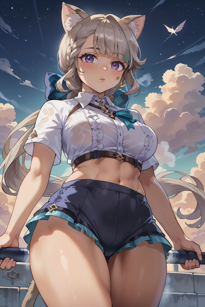 Lynette Genshin Impact, Lynette (Genshin Impact), , , , Anime Art, ,  , Animal Ears, 