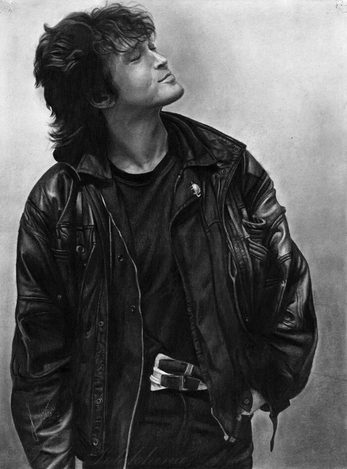 Portrait in pencil. Tsoi - My, Portrait by photo, Graphics, Traditional art, Pencil drawing, Viktor Tsoi, KINO Group, Celebrities, Musicians, Russian rock music