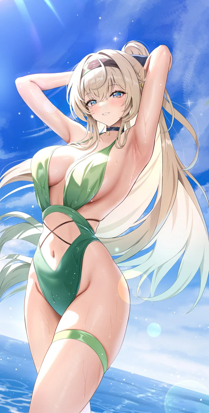 Firefly - Anime art, Anime, Honkai: Star Rail, Firefly (Honkai: Star Rail), Swimsuit, Sea