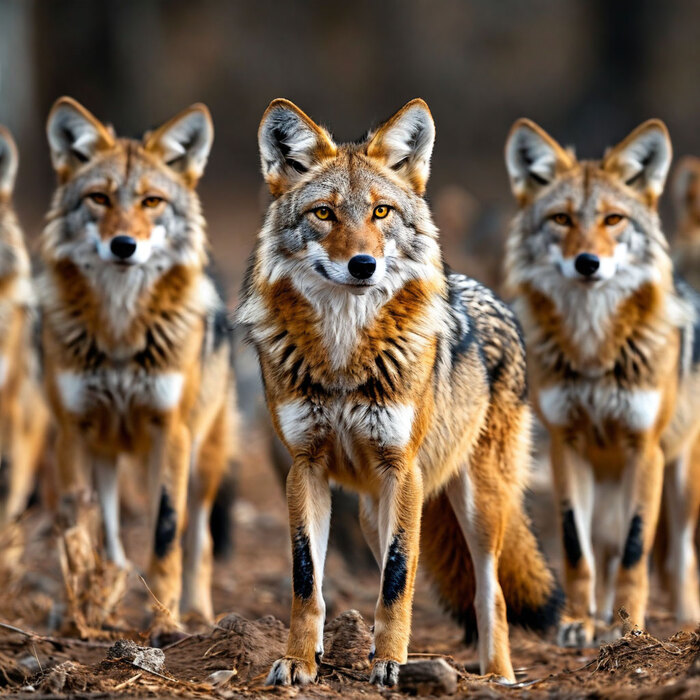 Группа койотов по версии нейросети
