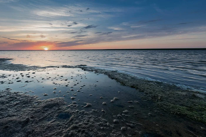 Lake Manych-Gudilo - My, Rostov region, Landscape, Lake Manych-Gudilo, Sunset