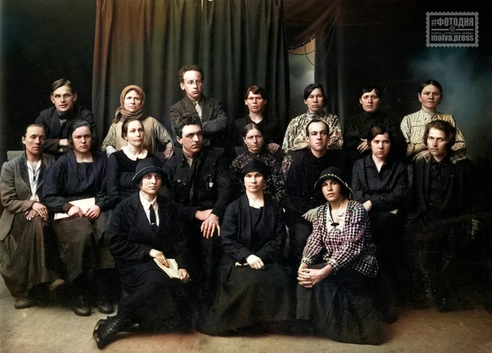 Women's section of the Tula provincial committee of the RCP(b), group portrait - History, Local history, Old photo, Tula, Colorization, Women, RCPB