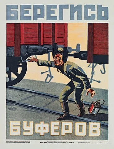 Friday. Evening. I'm feeling smashed. - From the network, Soviet posters, Safety engineering