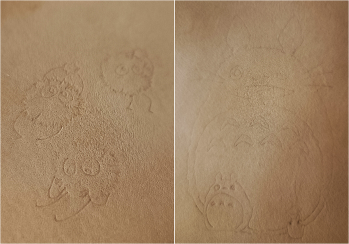 Перенос изображения на кожу, кожа Турция, ведет себя плохо, поэтому она наказана и отправляется на ночь в холодильник в пакете (отмокать, чтобы была пластичней)