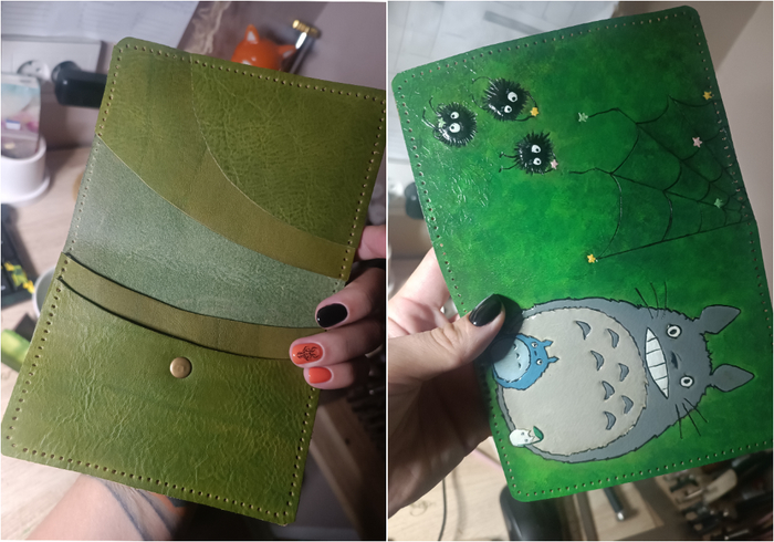 Пробой отверстий, чтобы ровненько все было, потому что кое-где 3 слоя кожи, каждая 1,3-1,5мм