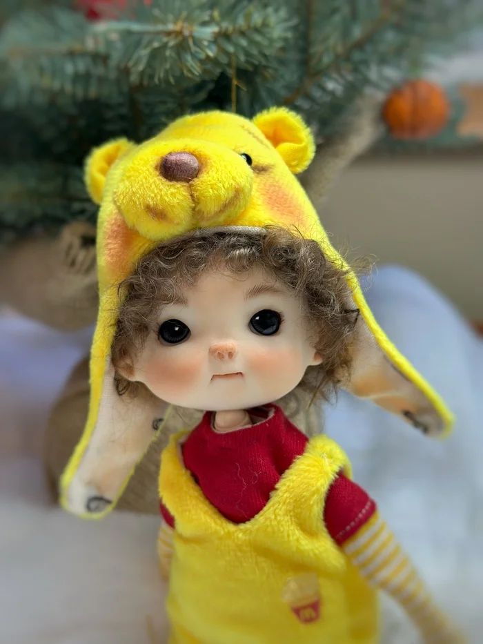 Winnie the Pooh - My, Needlework without process, Jointed doll, Doll, Obitsu, Collection, Winnie the Pooh, Collecting, Presents, New Year, Longpost