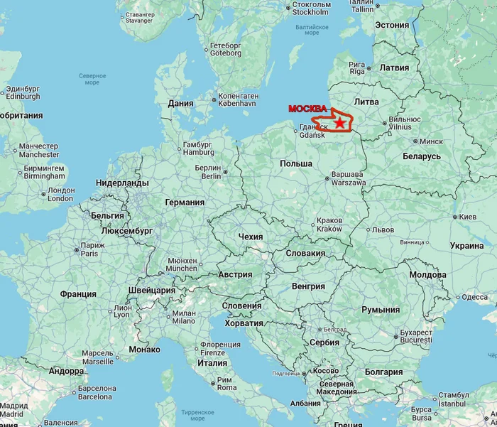 This is what Russia looks like on the map of Europe - World map, Europe, Russia, Moscow, Kaliningrad, Humor