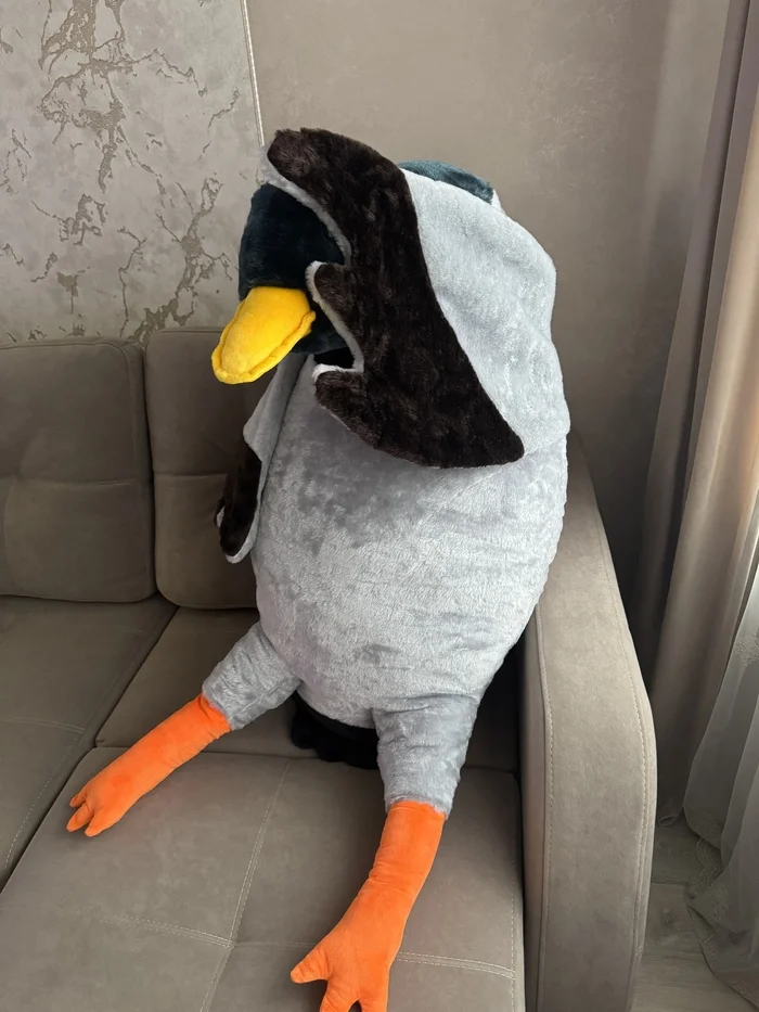 Hugging drake))) or hugging duck - My, Drake, Duck, Soft toy, With your own hands, Handmade, Longpost
