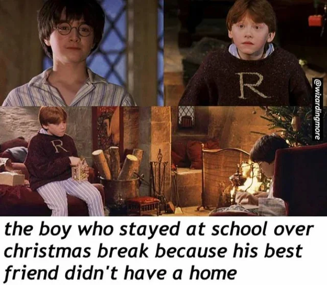 True friend - Harry Potter, Ron Weasley, Christmas, Holidays, friendship, Movies