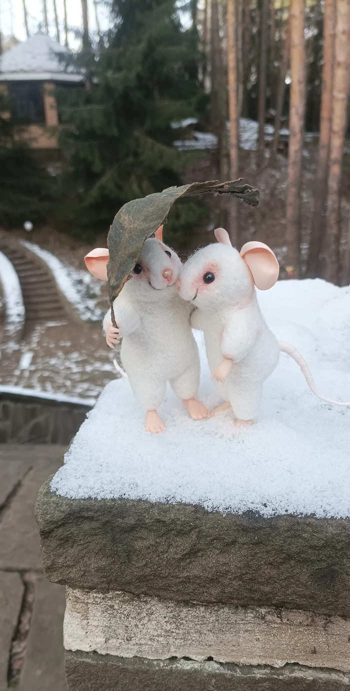 My mice - My, Elenamouse, Author's toy, Needlework without process, Mouse, Dry felting, Tenderness