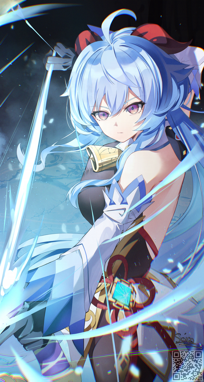 Ganyu #004 , Anime Art, Genshin Impact, Ganyu (Genshin Impact),   ,  , , , , 