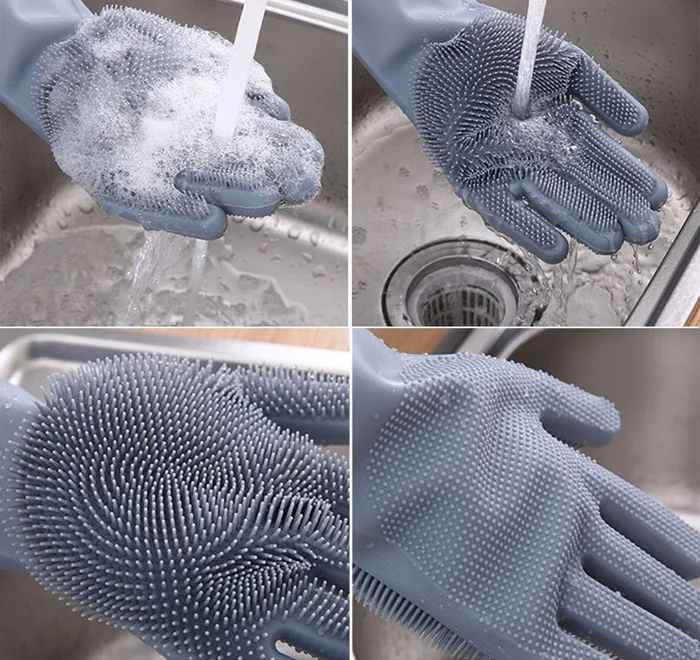 Interesting gloves for washing dishes and fruits - Gloves, Silicone, Rubber gloves, AliExpress, Products, Chinese goods, the washing up, Dishwashing, Kitchen, Kitchenware, Hostess