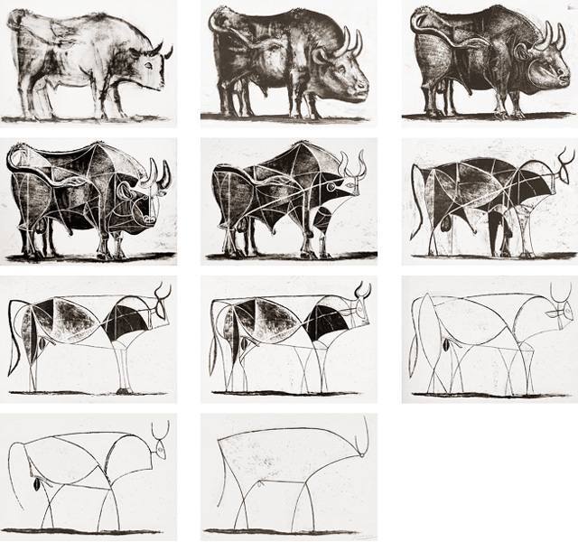 The Bull (Series of Lithographs) (Le Taureau) (1946) - Modern Art, Art, Artist, Art, Picasso, Surrealism, Lithography, Graphics, Telegram (link)