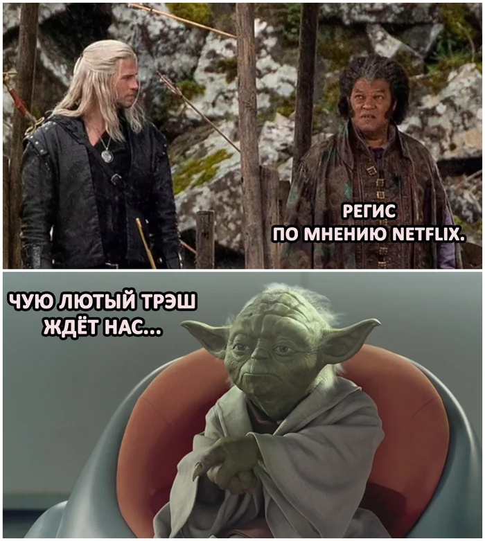 Fierce trash - My, Memes, Images, Picture with text, Books, Movies, Serials, Games, Witcher, Yoda, Regis, Geralt of Rivia