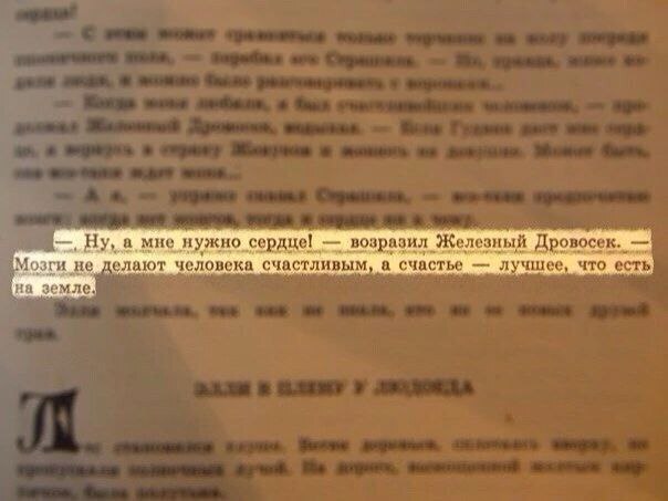 Счастье - Железный дровосек, Счастье, Отрывок из книги, Мозг, Картинка с текстом, Мудрость, Telegram (ссылка)