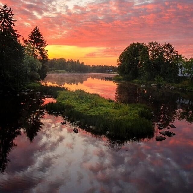 Волшебный вечер - Фотография, Природа, Красивый вид, Озеро