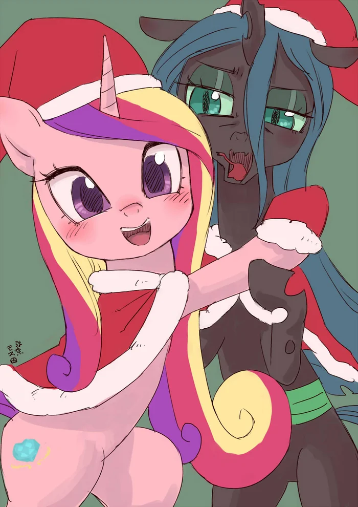 The holiday is getting closer! - My little pony, Queen chrysalis, Princess cadance