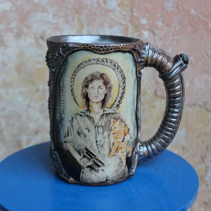 Bye everyone, comrades!) - My, Ceramics, His own ceramist, Лепка, Needlework without process, Craft, Decor